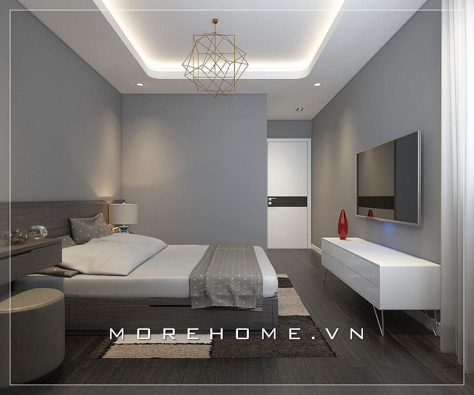 Thiết kế nội thất phòng ngủ con trai phong cách hiện đại, nhẹ nhàng mà vô cùng tiện nghi